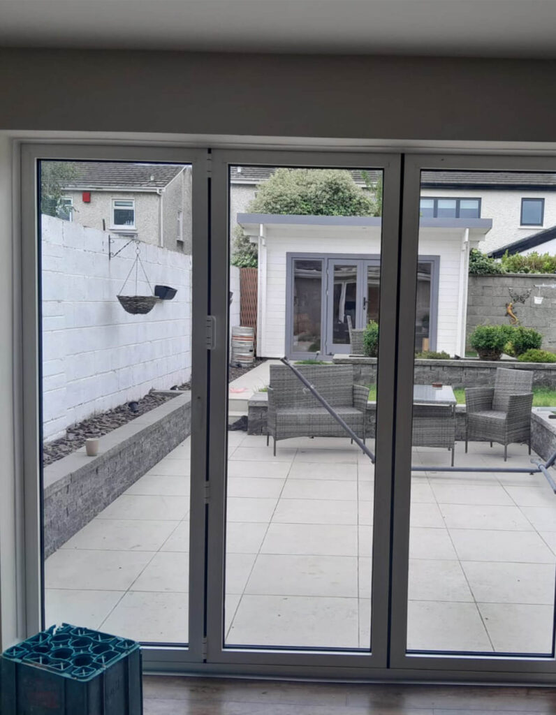 Fairco Aluminium bi-folding doors internal shot